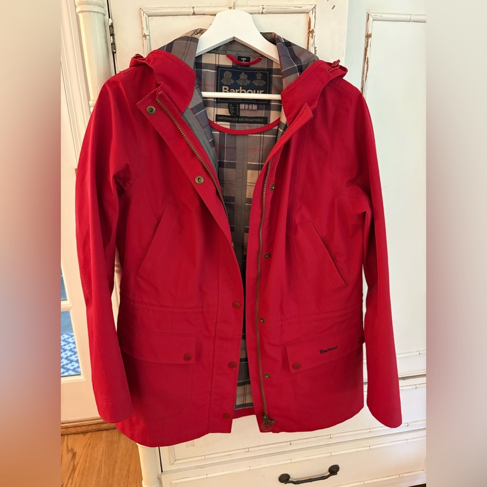 Barbour Women's Red Raincoat